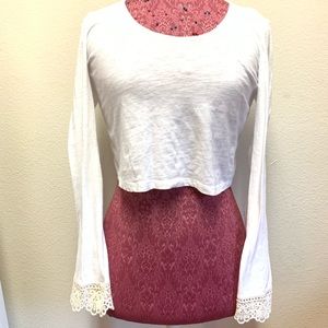 LA Hearts | White Crop Top